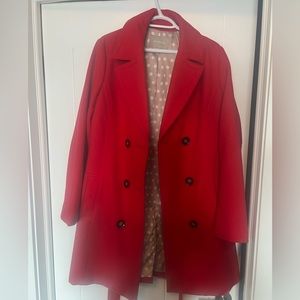Bright red Banana Republic coat